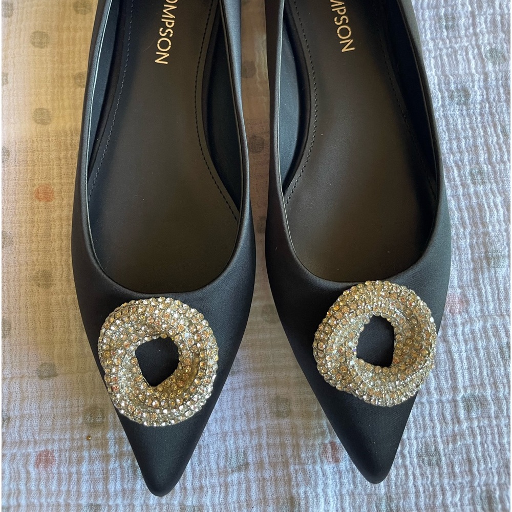 12Thompson Satin Evening Flats / Macys